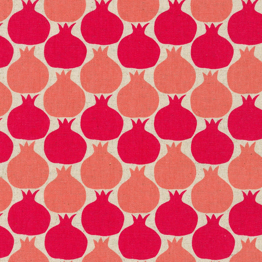 Cotton Flax Pomegranates Pink ½ yd-Fabric-Spool of Thread
