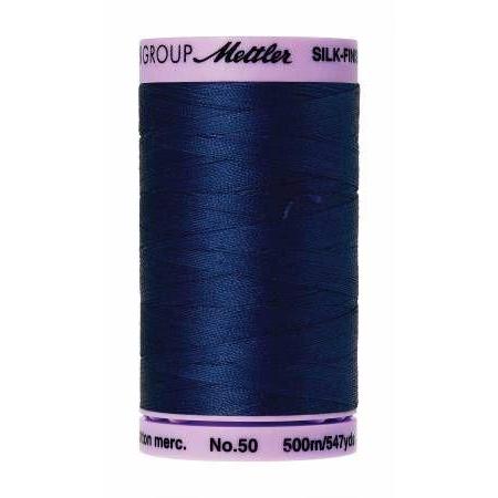 Mettler Silk Finish Cotton Thread 500m Imperial Blue-Notion-Spool of Thread