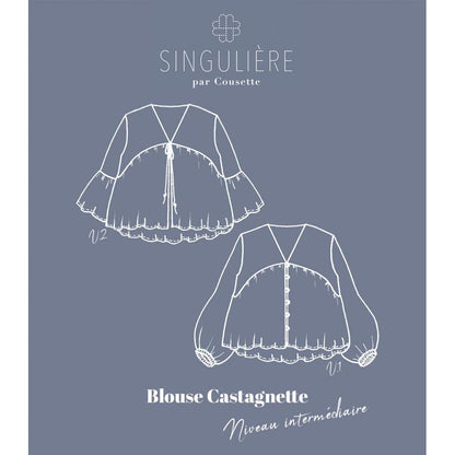 Cousette Castagnette Blouse Paper Pattern-Pattern-Spool of Thread
