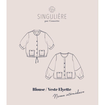 Cousette Elyette Blouse or Jacket Paper Pattern-Pattern-Spool of Thread