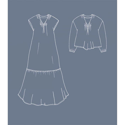Cousette Espelette Dress and Blouse Paper Pattern-Pattern-Spool of Thread