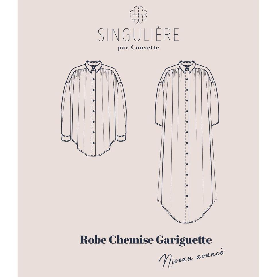 Cousette Gariguette Shirt and Shirt Dress Paper Pattern-Pattern-Spool of Thread