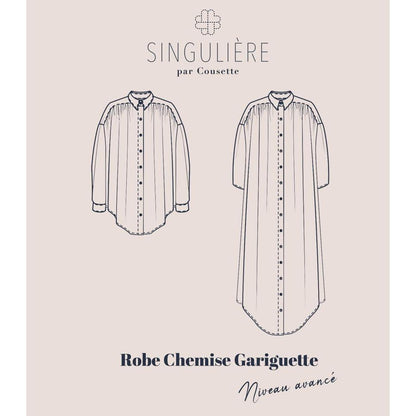 Cousette Gariguette Shirt and Shirt Dress Paper Pattern-Pattern-Spool of Thread