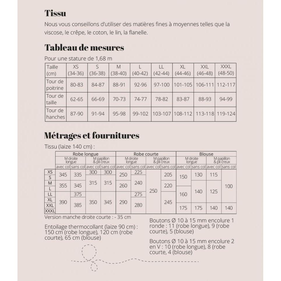 Cousette Huguette Dress and Blouse Paper Pattern-Pattern-Spool of Thread
