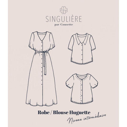 Cousette Huguette Dress and Blouse Paper Pattern-Pattern-Spool of Thread