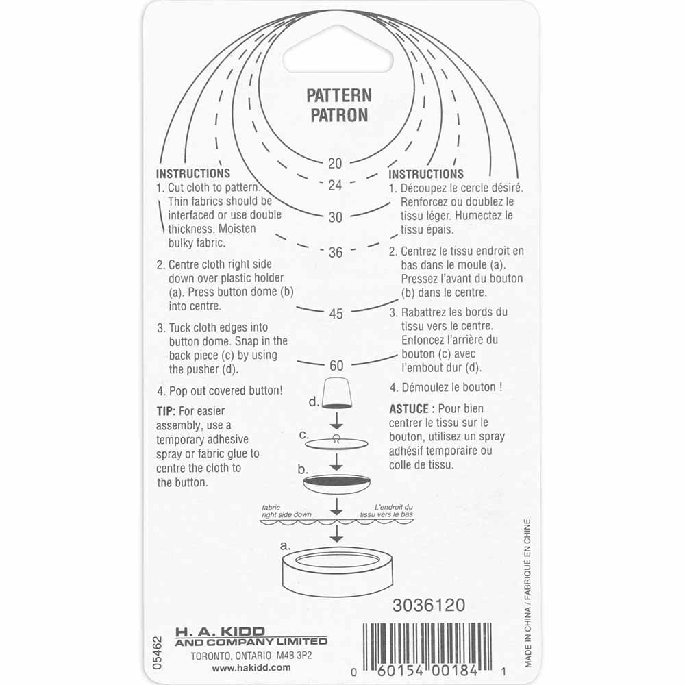 Cover Buttons Without Tool, 1⁄2″ 12mm