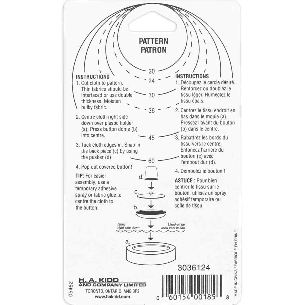 Cover Buttons Without Tool, 5⁄8″ 15mm