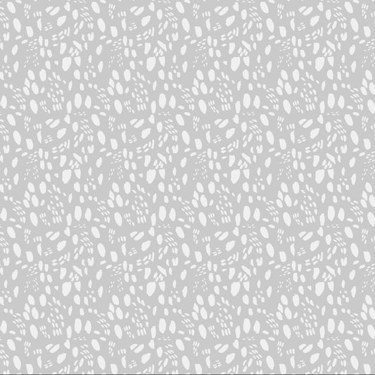 Cozy Cubs Snow Tracks Gray ½ yd