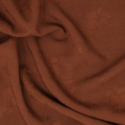 Creston Viscose Woven Flora Dobby Chocolate ½ yd-Fabric-Spool of Thread