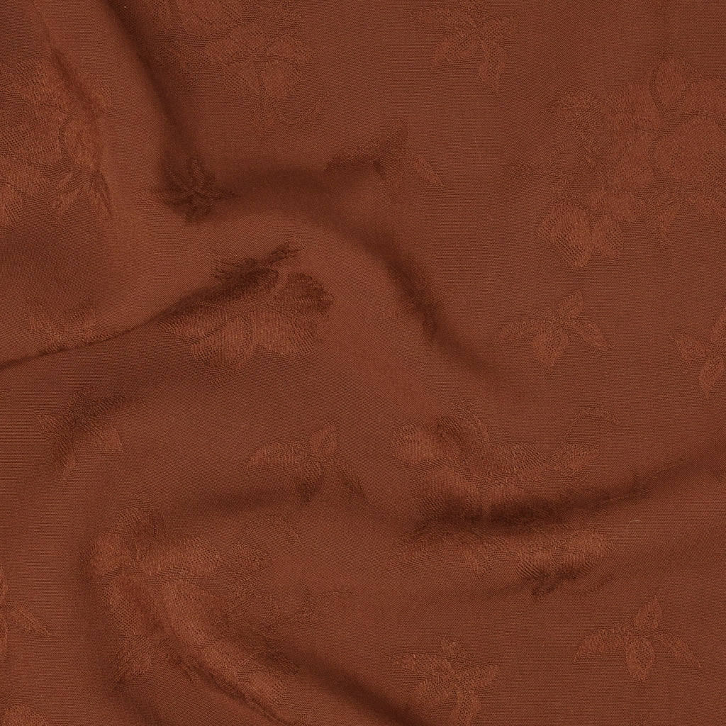 Creston Viscose Woven Flora Dobby Chocolate ½ yd-Fabric-Spool of Thread
