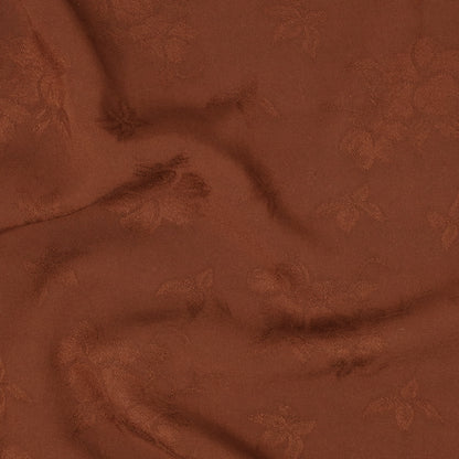 Creston Viscose Woven Flora Dobby Chocolate ½ yd-Fabric-Spool of Thread