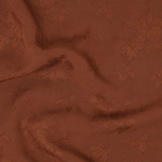 Creston Viscose Woven Flora Dobby Chocolate ½ yd-Fabric-Spool of Thread