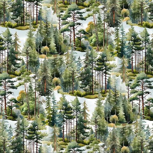 Lakeside Retreat Forest Green ½ yd