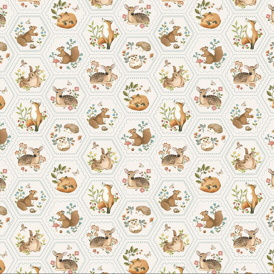 Woodland Heart Frames ½ yd