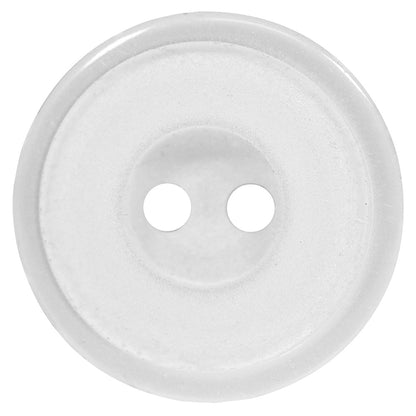 Dazzling Button - 15mm (⅝″), 2 Hole, White - 3 count-Notion-Spool of Thread