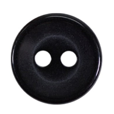 Delightful Button - 14mm (½″), 2 Hole, Black - 4 count-Notion-Spool of Thread