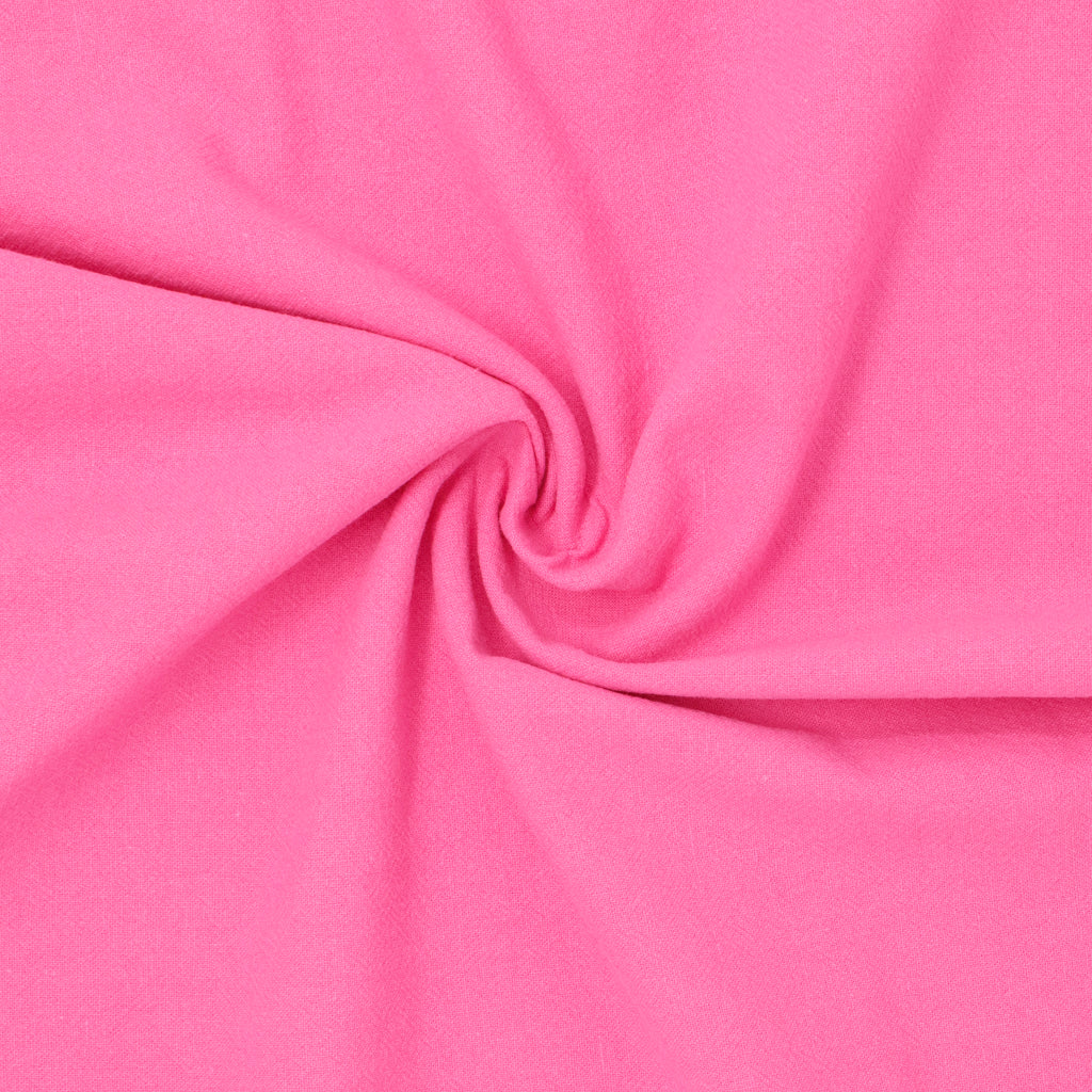 Denman Sandwashed Textured Cotton Poplin Peony Pink ½ yd-Fabric-Spool of Thread