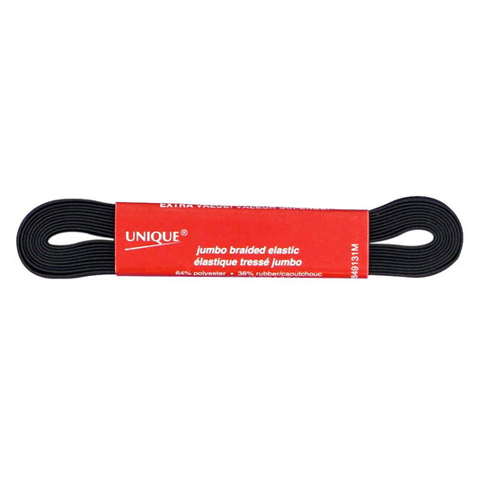 Elastic Braided, Black, 13mm (.5") x 3.2m (3.5y)-Notion-Spool of Thread