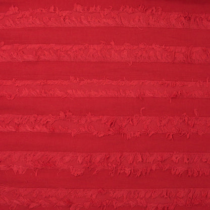 Elio Cotton Linen Fringe Jacquard Red Apple Red ½ yd-Fabric-Spool of Thread