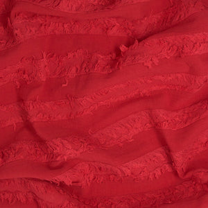 Elio Cotton Linen Fringe Jacquard Red Apple Red ½ yd-Fabric-Spool of Thread