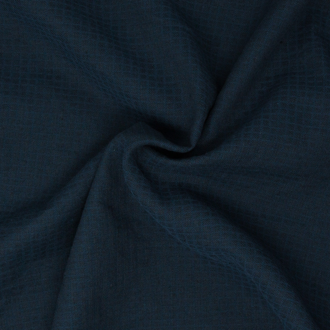 Elm Linen Cotton Jacquard Midnight Blue ½ yd-Fabric-Spool of Thread