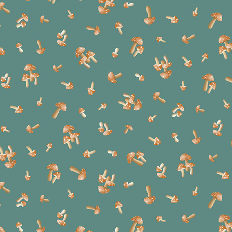 Enchanted Forest Teal ½ yd-Fabric-Spool of Thread