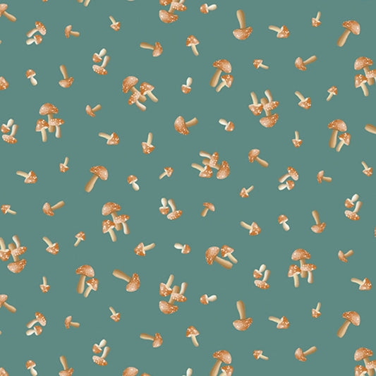 Enchanted Forest Teal ½ yd-Fabric-Spool of Thread