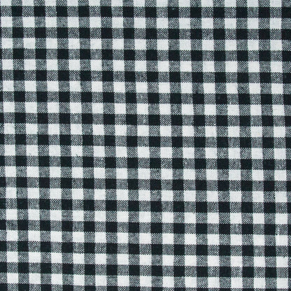 Essex Linen Cotton Gingham Black White ½ yd-Fabric-Spool of Thread