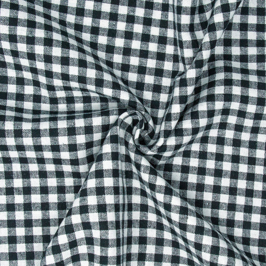Essex Linen Cotton Gingham Black White ½ yd-Fabric-Spool of Thread