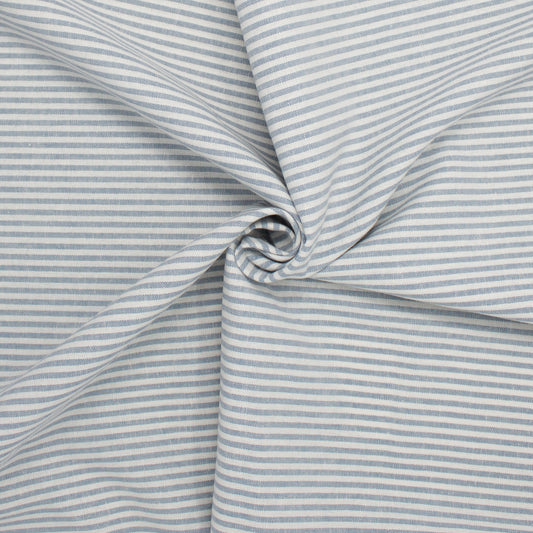 Essex Linen Cotton Mini Stripe Chambray ½ yd