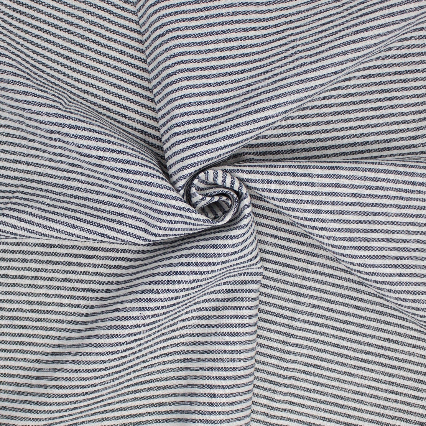 Essex Linen Cotton Mini Stripe Indigo ½ yd