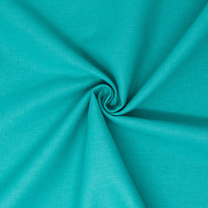 Essex Linen Cotton Solid Medium Aqua ½ yd-Fabric-Spool of Thread
