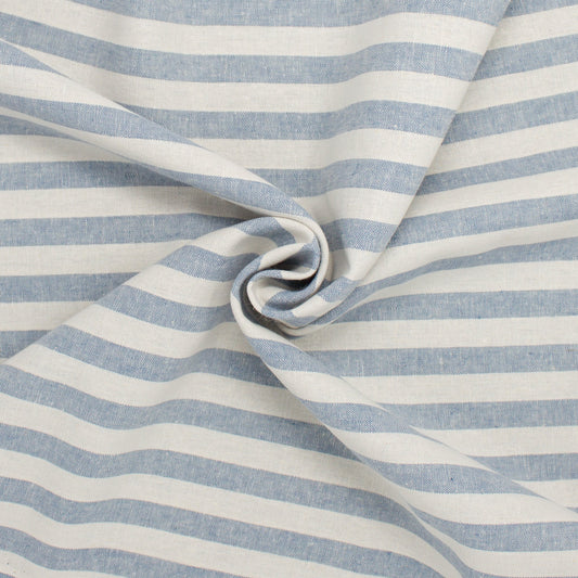 Essex Linen Cotton Stripe Chambray ½ yd