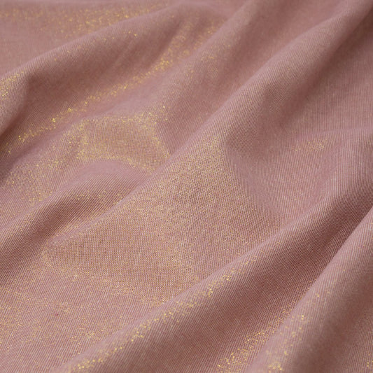 Essex Linen Cotton Yarn Dye Rose with Metallic ½ yd