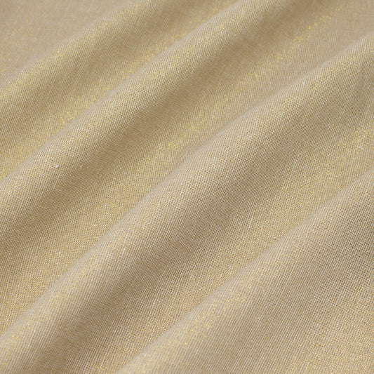 Essex Linen Cotton Yarn Dye Sand with Metallic ½ yd