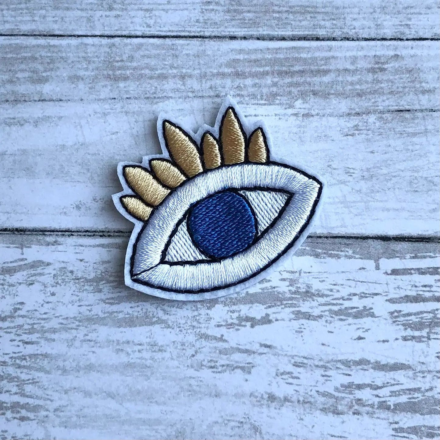 Evil Eye Iron-on Embroidered Patch-Notion-Spool of Thread