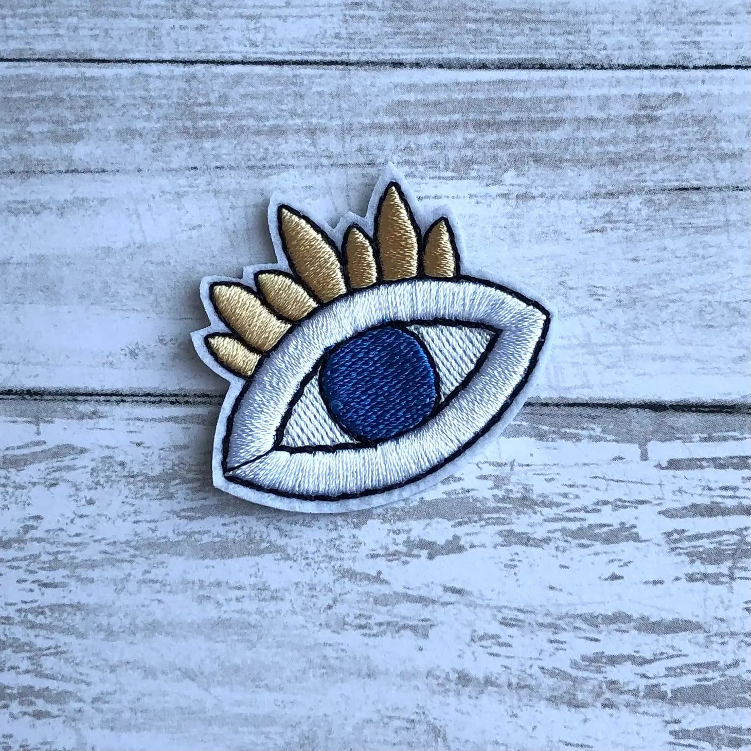 Evil Eye Iron-on Embroidered Patch-Notion-Spool of Thread