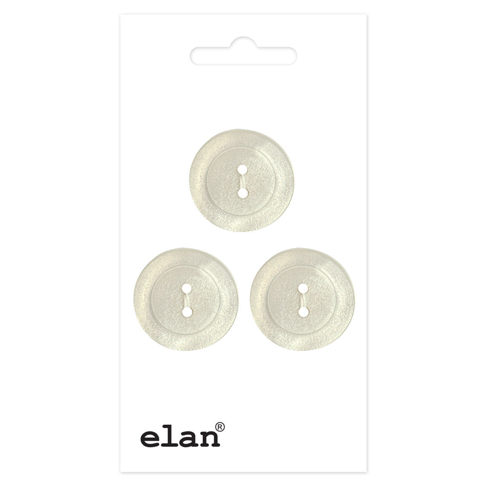 Excellent Button - 18mm (¾"), 2 Hole, Snow - 3 count-Notion-Spool of Thread