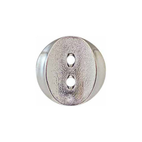 Fabulous Button - 28mm (1⅛″), 2 Hole, Silver - 2 count-Notion-Spool of Thread