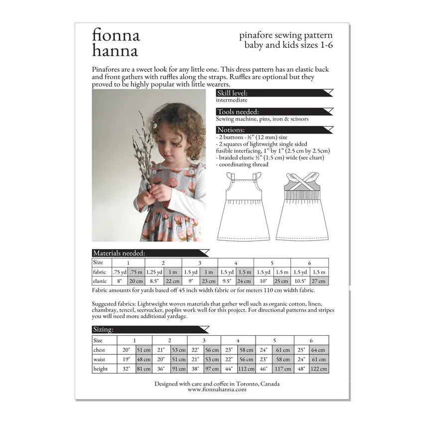 Fionna Hanna Pinafore Dress Paper Pattern