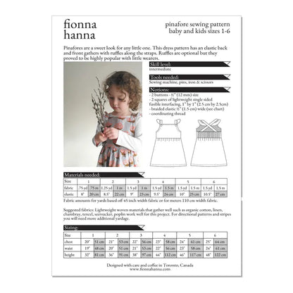 Fionna Hanna Pinafore Dress Paper Pattern
