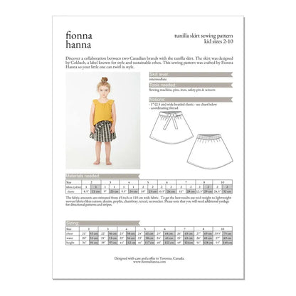 Fionna Hanna Tunilla Skirt Paper Pattern