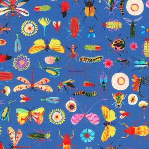 Flora & Fun Insects Blue Jay ½ yd-Fabric-Spool of Thread