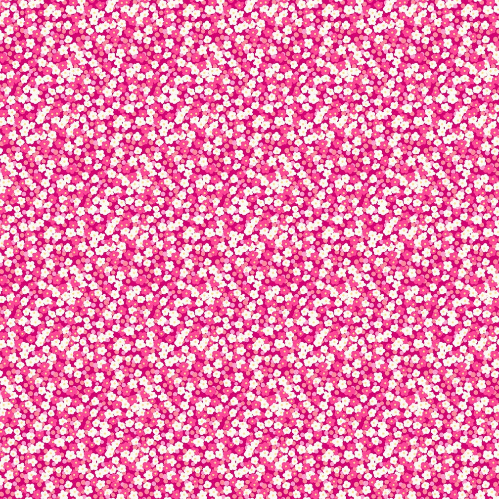 Florescence Blossoms Magenta ½ yd-Fabric-Spool of Thread