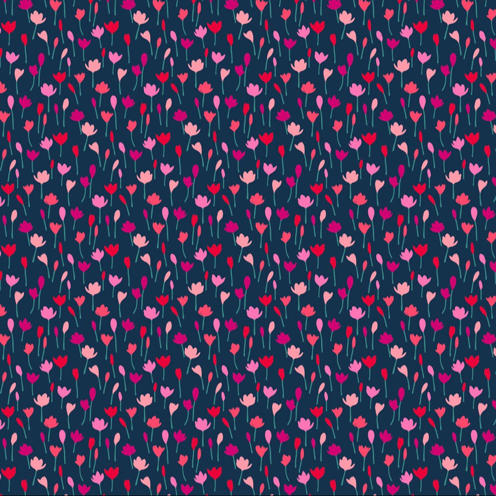 Florescence Crocus Navy ½ yd-Fabric-Spool of Thread