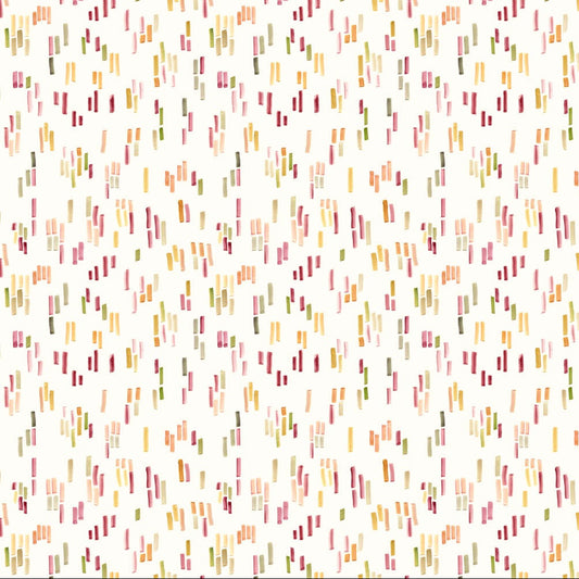 Flourish Dashes Cream ½ yd