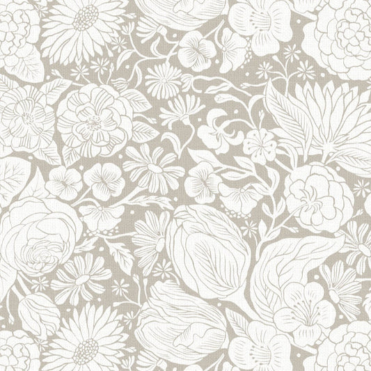 Folktale Floral White ½ yd-Fabric-Spool of Thread