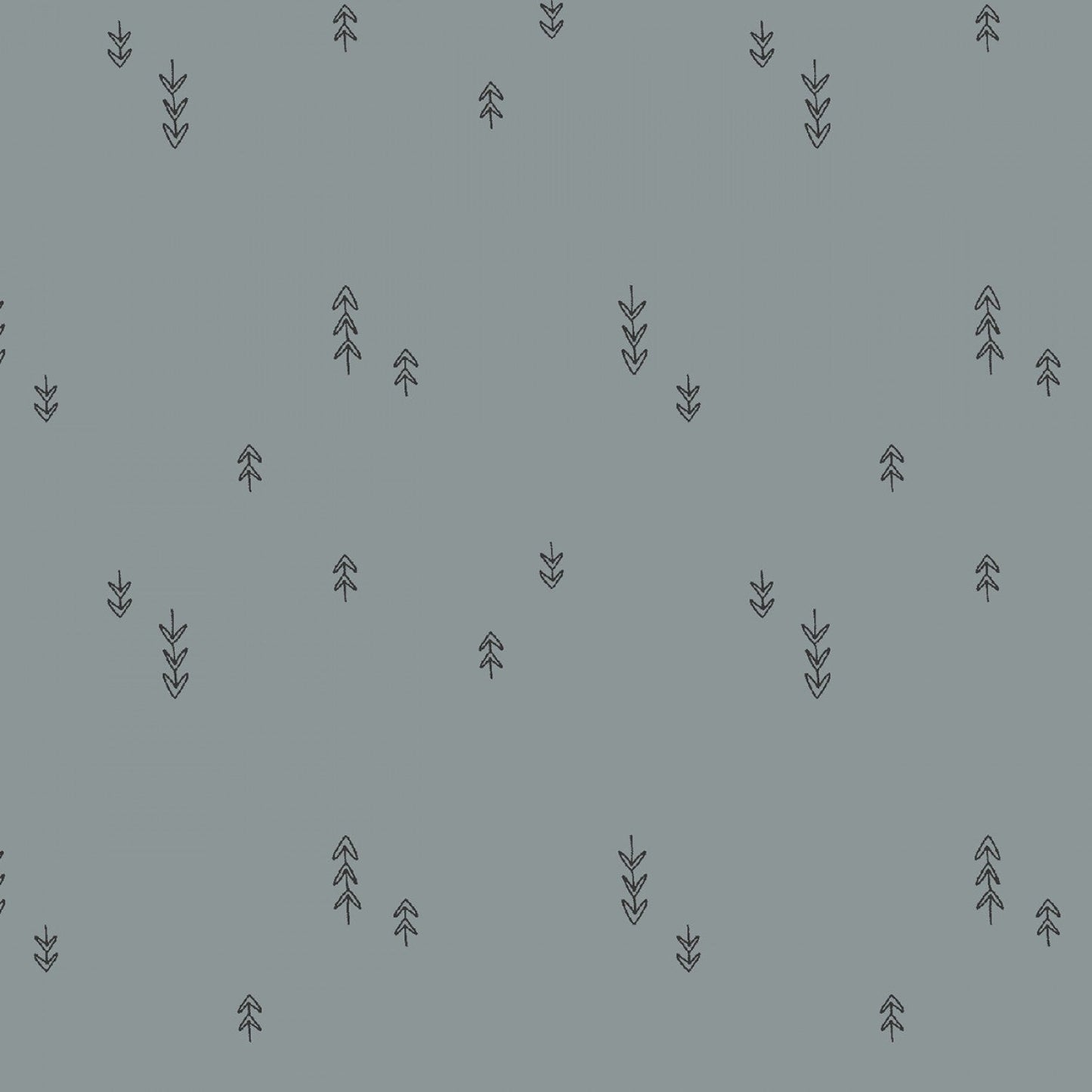 Forest Ferns Trees Grey ½ yd-Fabric-Spool of Thread