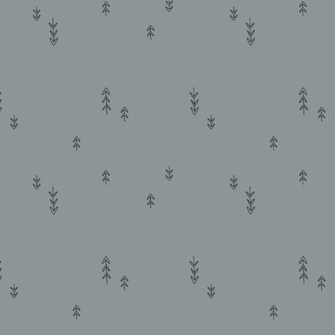 Forest Ferns Trees Grey ½ yd-Fabric-Spool of Thread