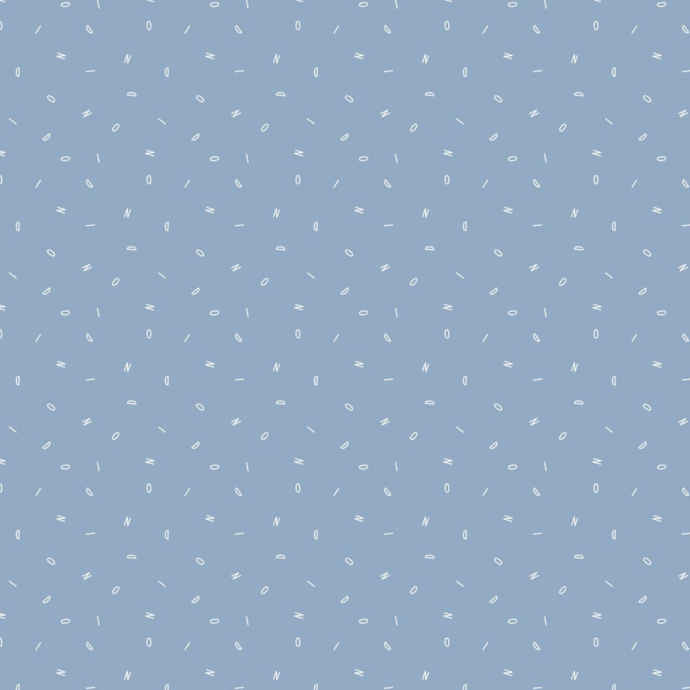 Fossil Folks Letters Blue ½ yd-Fabric-Spool of Thread
